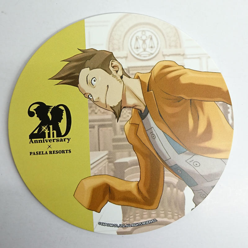 逆転裁判 矢張政志 パセラ 逆転裁判 シリーズ周年記念コラボカフェ コースター K