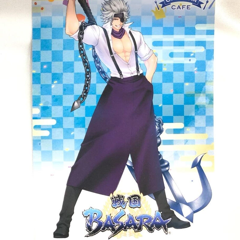 戦国basara 長曾我部元親 カプコンカフェ ノベルティ ポストカード K Books