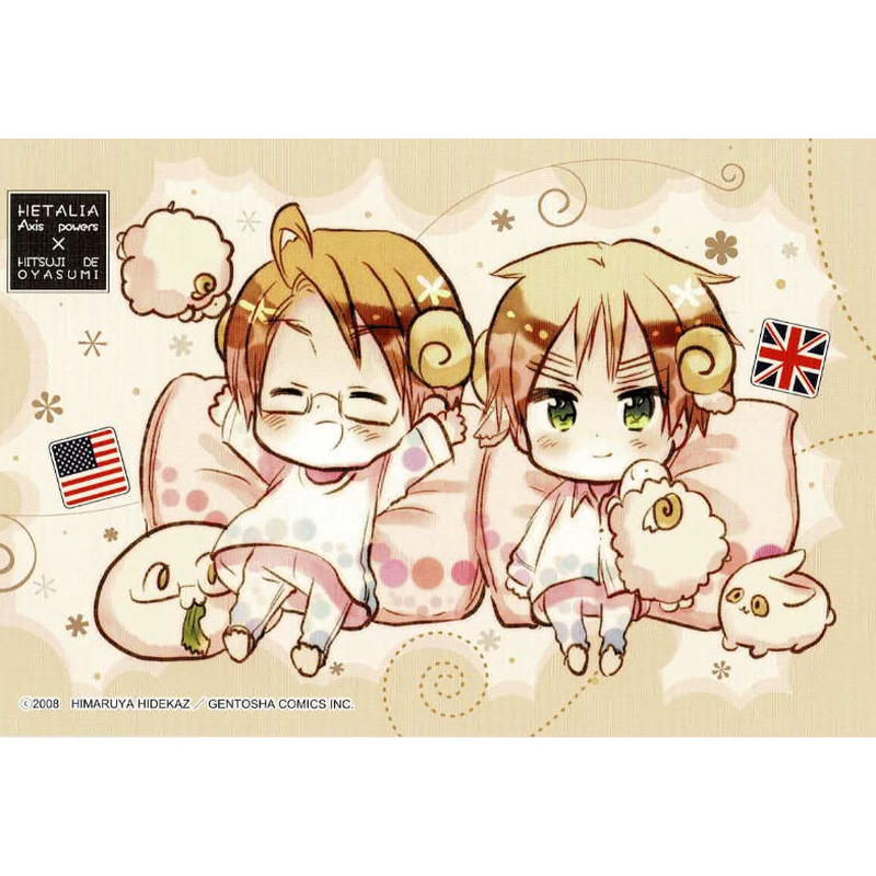 ヘタリア 羊でおやすみ ポスター アメリカ イギリス Hinshitsu Ichiban No ポスター Cpmalaysia Com