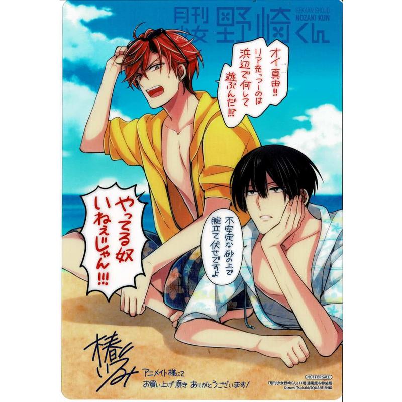 傷み有り 椿いづみ 月刊少女野崎くん 11巻 アニメイト特典 クリアシート K Book