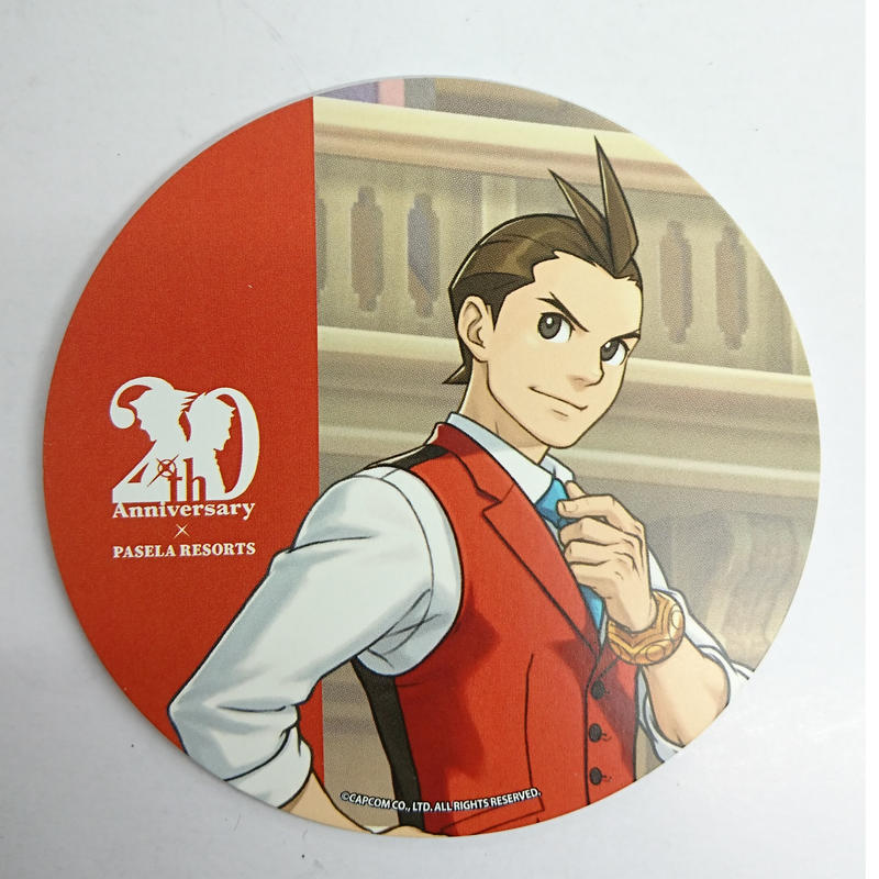 逆転裁判 王泥喜法介 パセラ 逆転裁判 シリーズ周年記念コラボカフェ コースター K