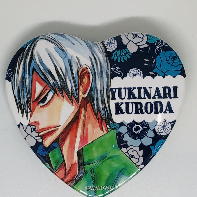 弱虫ペダル 黒田 雪成 3周年記念グッズ ハート型缶バッジ 箱根学園ver K Book