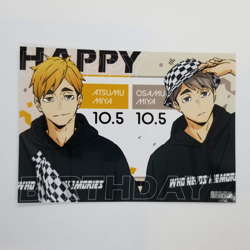ハイキュー 宮 侑 宮 治 キャラクターバースデー企画 イラストカード K Books