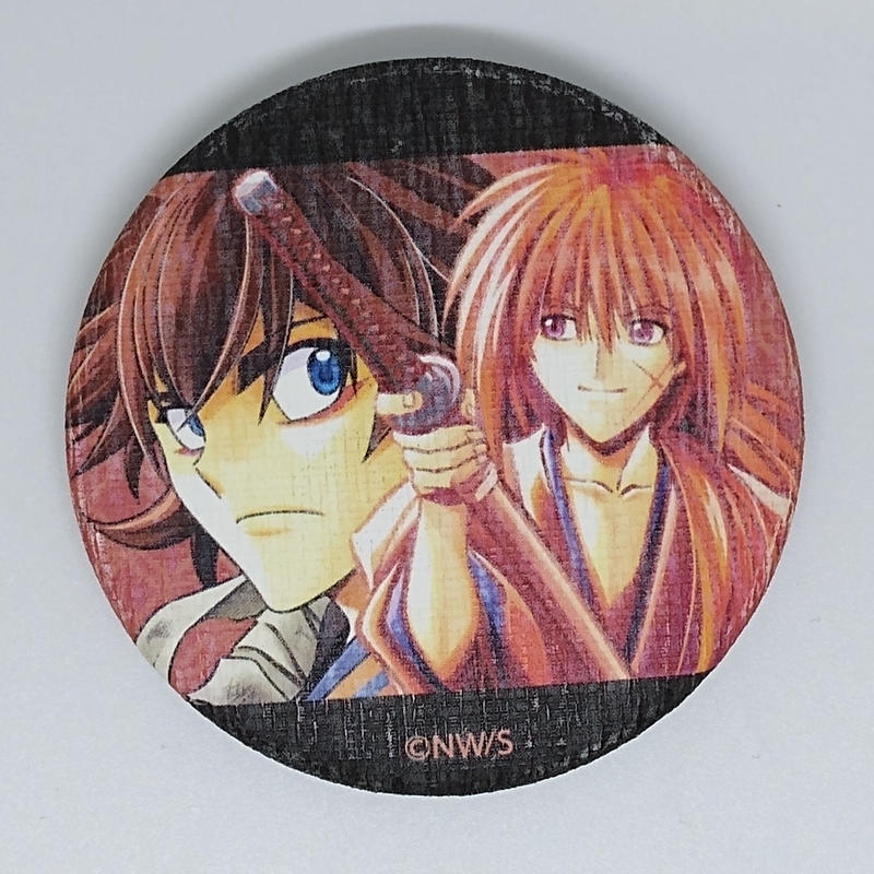 るろうに剣心 長谷川 明日郎 緋村 剣心 表紙イラスト 和紙缶バッジ K Books 池袋