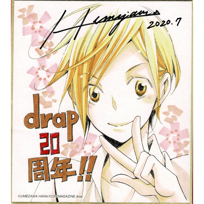 梅沢はな Drap 周年記念展 直筆サイン入り色紙 Blグッズ K Books