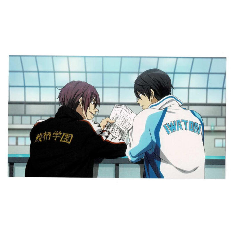 Free 描き下ろしイラストカード メッセージ付 遙 凛 サイズ縦約9cm横約16cm