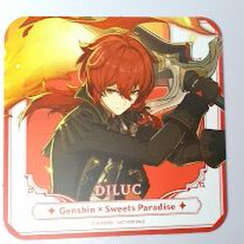 原神 ディルック スイパラ フード デザート注文特典 等身キャラ コースター K Book