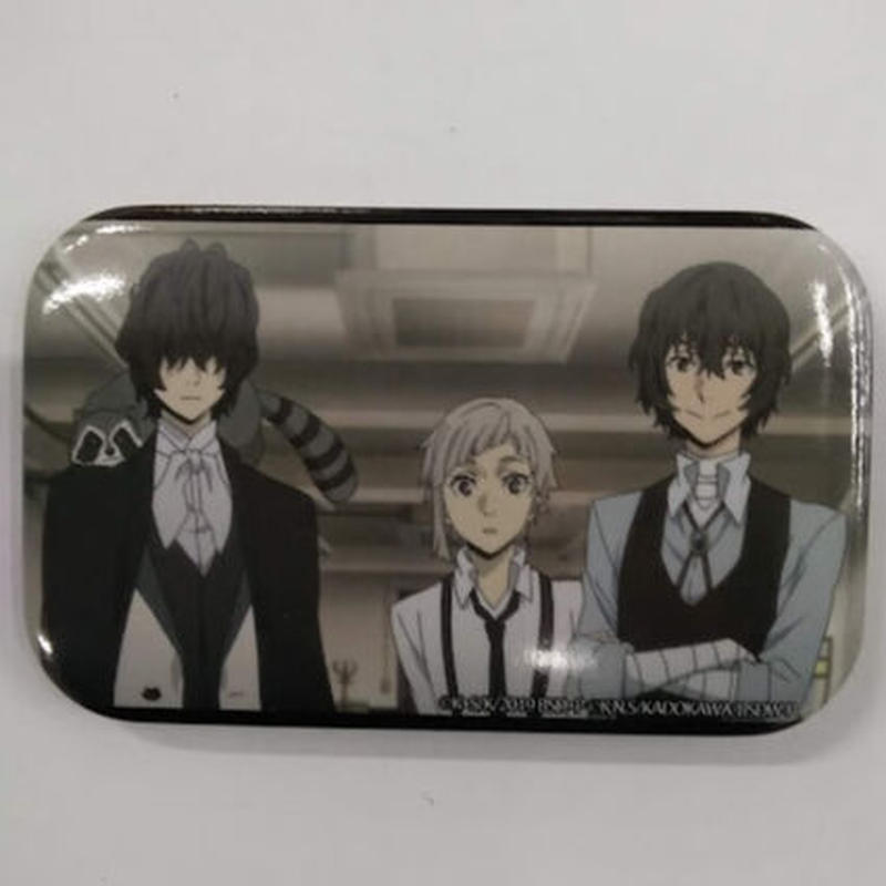 文豪ストレイドッグス ポオ 中島敦 太宰治 しかくい缶バッジ K Books 池袋 ２次元