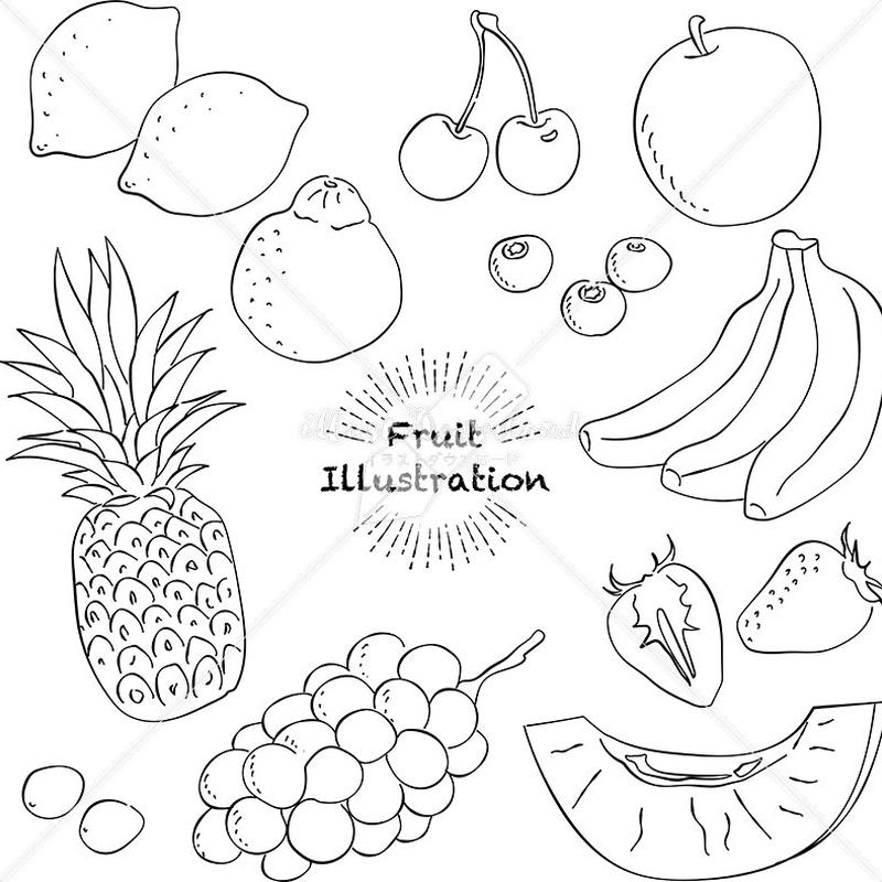 フルーツ あしらい ペン画 手書き Illust Download
