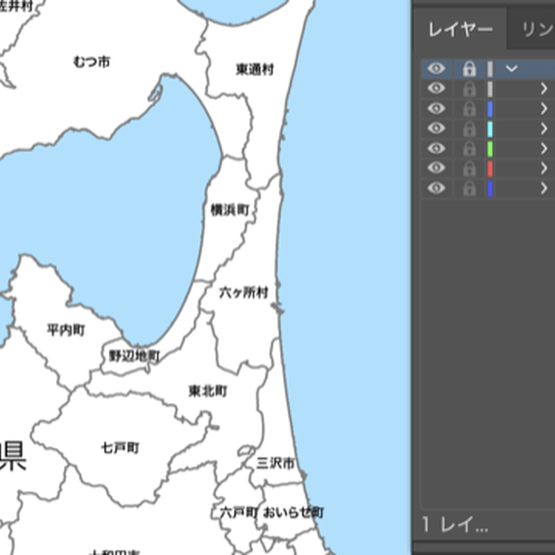 青森県 市区町村別 白地図データ Eps 地図素材をダウンロードにて販売するお店 今八商店