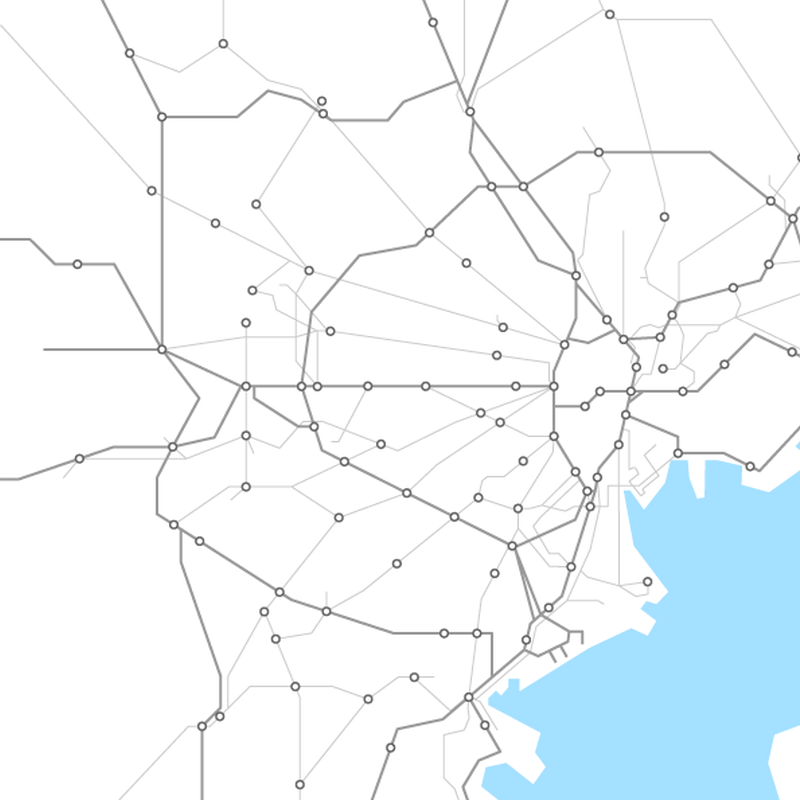 東京都 鉄道路線図 Pdfデータ 地図素材をダウンロードにて販売するお店 今八商店