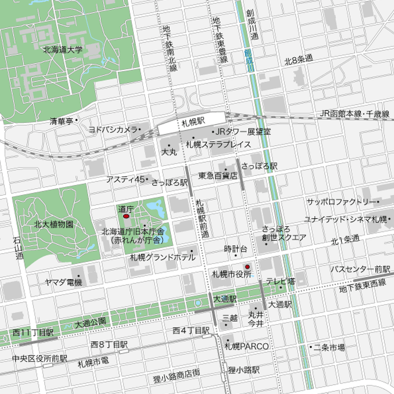 北海道 札幌 マップ Pdfデータ 地図素材をダウンロードにて販売するお店 今八商店
