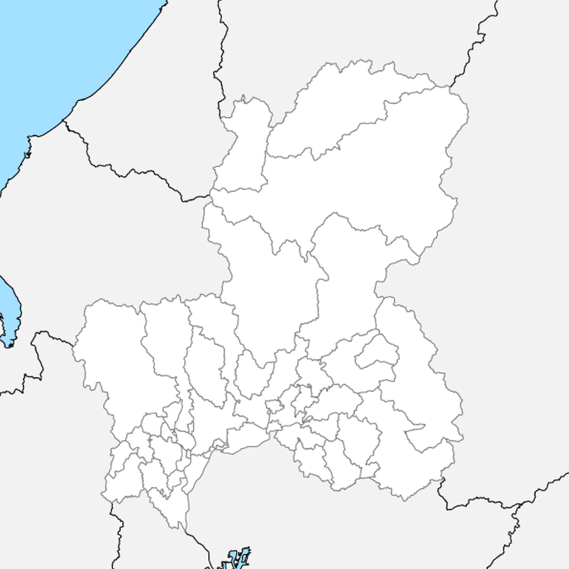 岐阜県 市区町村別 白地図 Pdfデータ 地図素材をダウンロードにて販売するお店 今八商店