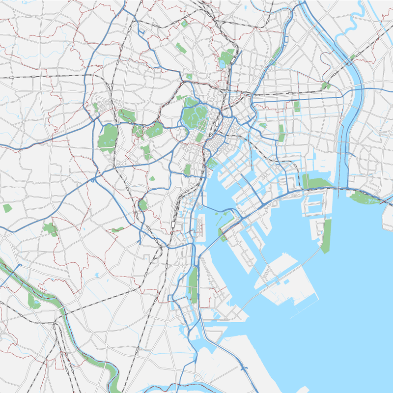 東京 広域 ベクター地図データ Eps 日本語 英語 並記版 地図素材をダウンロードにて