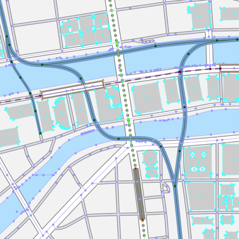 大阪 梅田 大阪城 ベクター地図データ Eps 日本語 英語 並記版 地図素材をダウンロ