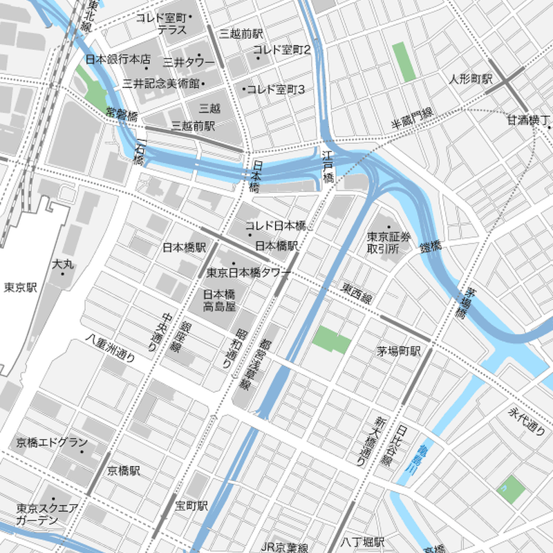 東京 日本橋 ベクター地図データ Eps 日本語 地図素材をダウンロードにて販売するお店