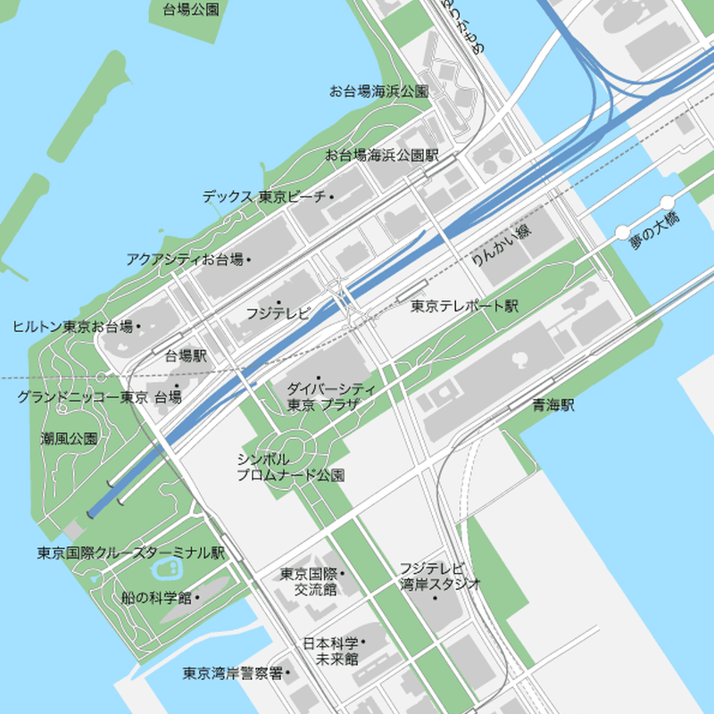 東京 お台場 マップ Pdfデータ 地図素材をダウンロードにて販売するお店 今八商店