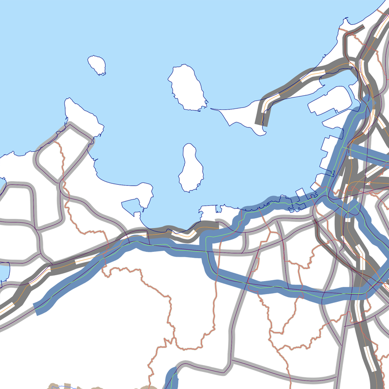 九州全域 島嶼部以外 道路地図 ベクター素材 Eps 日本語 地図素材をダウンロードにて