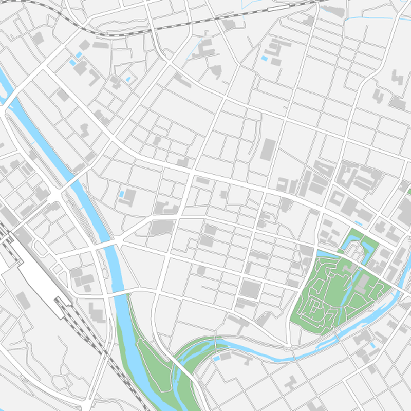 岩手 盛岡 ベクター地図データ Eps 日本語 地図素材をダウンロードにて販売するお店