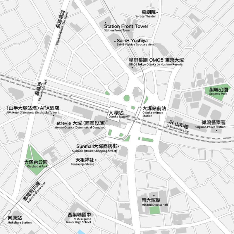 東京 大塚 ベクター地図データ Eps 中国繁体字 英語 並記版 地図素材をダウンロ