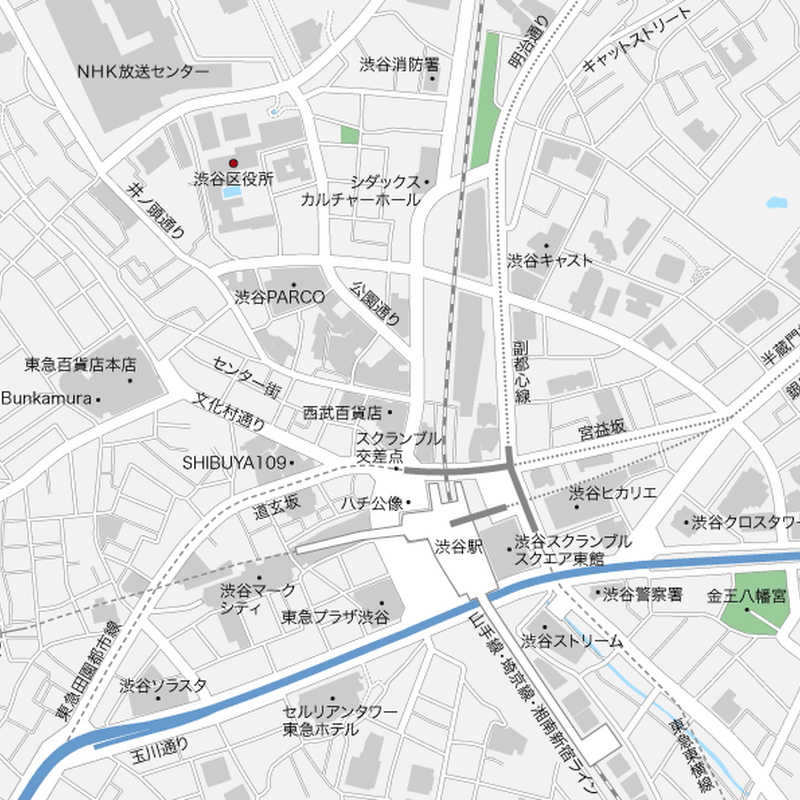 東京 渋谷 マップ Pdfデータ 地図素材をダウンロードにて販売するお店 今八商店