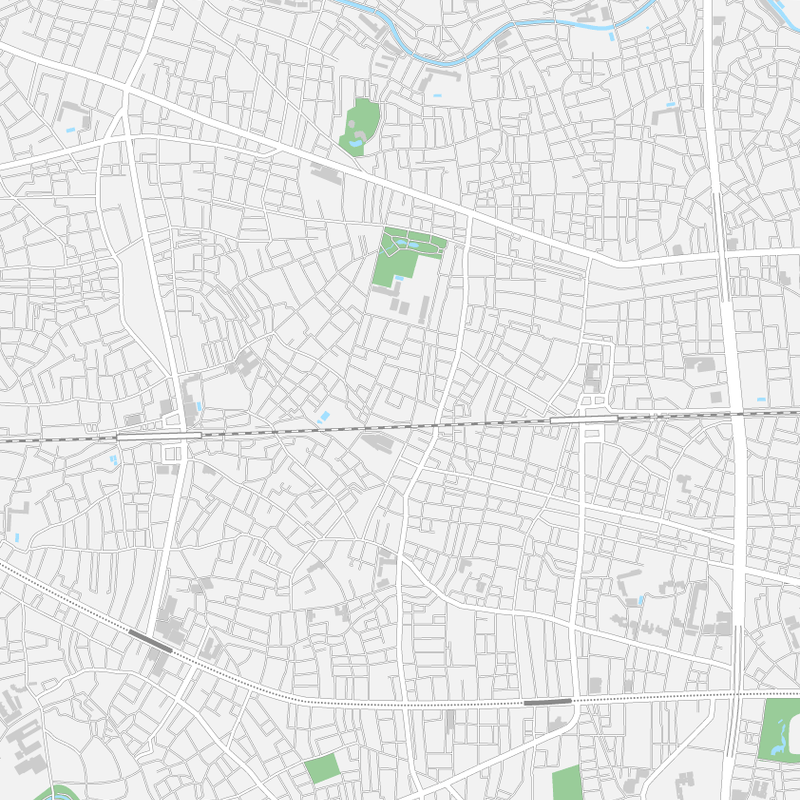 東京 阿佐ヶ谷 高円寺 ベクター地図データ Eps 日本語 英語 並記版 地図素材をダウ