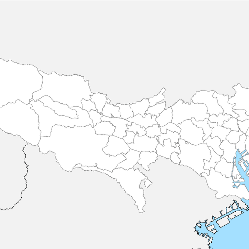 無料 東京都 白地図 市区町村別 フリー素材 地図素材をダウンロードにて販売するお店 今八商店