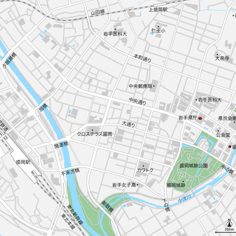 岩手 盛岡 ベクター地図データ Eps 日本語 地図素材をダウンロードにて販売するお店