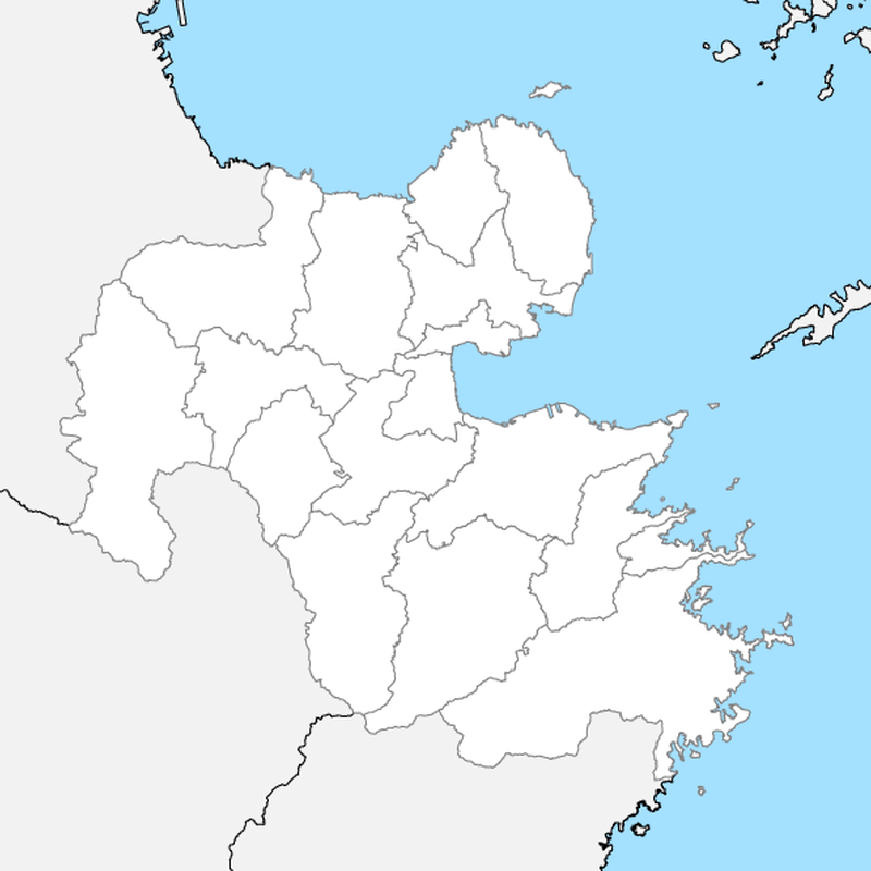 大分県 市区町村別 白地図 Pdfデータ 地図素材をダウンロードにて販売するお店 今八商店