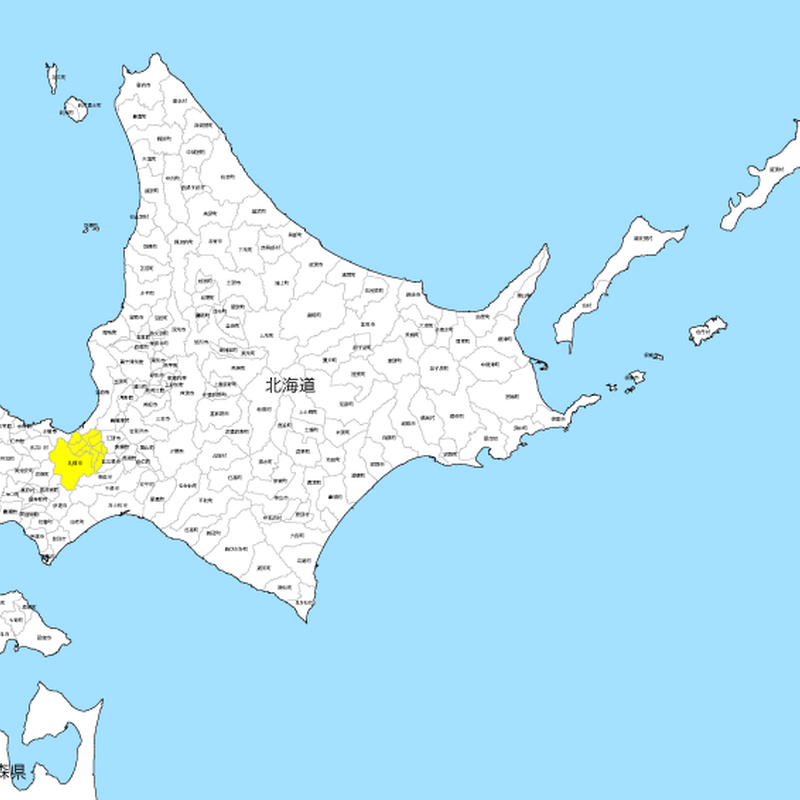 北海道 市区町村別 白地図データ Eps 地図素材をダウンロードにて