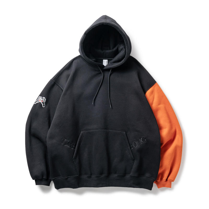 TIGHTBOOTH】COLLEGE HOODED SWEAT SHIRT black タイトブース