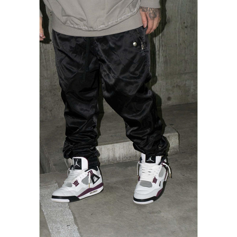 Nylon track pants/Black | INDEPICT