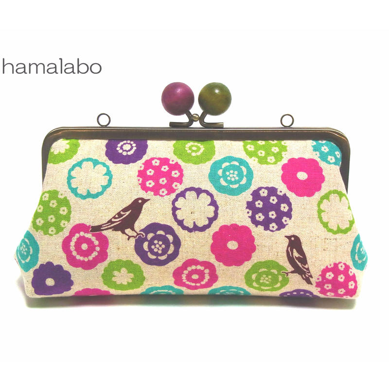 Kt 1044 がま口ペンケース コスメ入れの型紙 レシピ 18cm 角型用 Hama