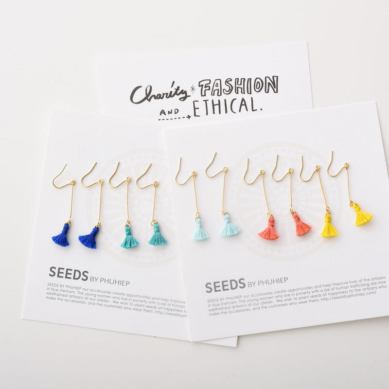 スウィングミニタッセルピアス 5色 Swing Mini Tassel Pierced