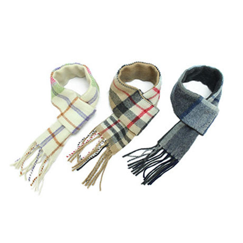 犬のチェック柄マフラー ジョイント メリノ Inuto