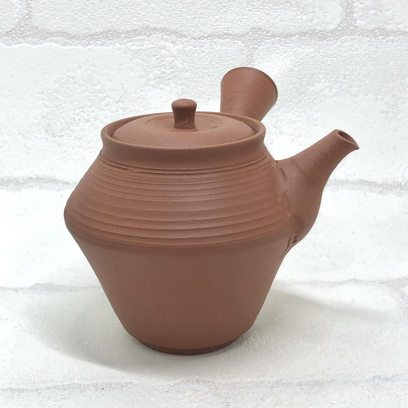 山田常山作 朱泥酒壷 一対 酒器 常滑焼 共箱共布　AJ467　DK1 588-6.jpg