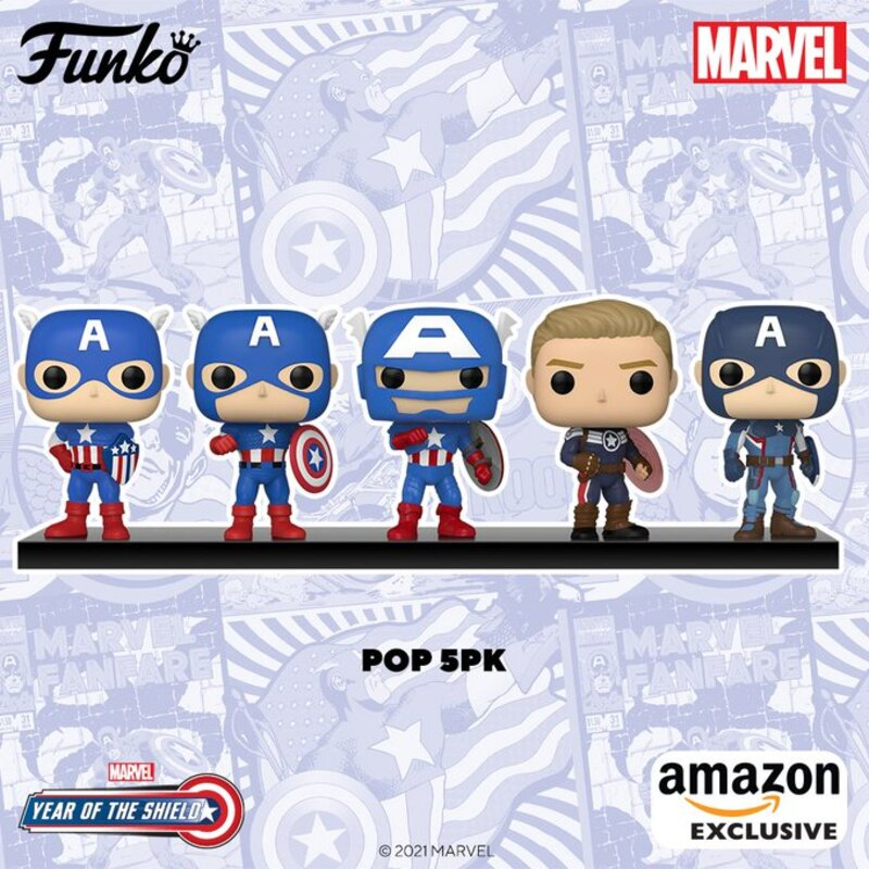 ファンコ ポップ マーベル キャプテンアメリカ 5体セット POP Funko 楽天モバイル ファンコ キャプテン・アメリカ ウィンター・ソルジャーセット 廃盤品 キャラクターグッズ