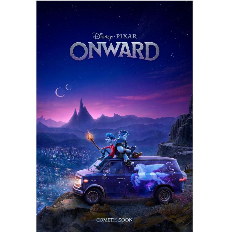 ピクサー 2分の1の魔法 アメリカ劇場用オリジナル両面 ティーザーポスター アメリカン