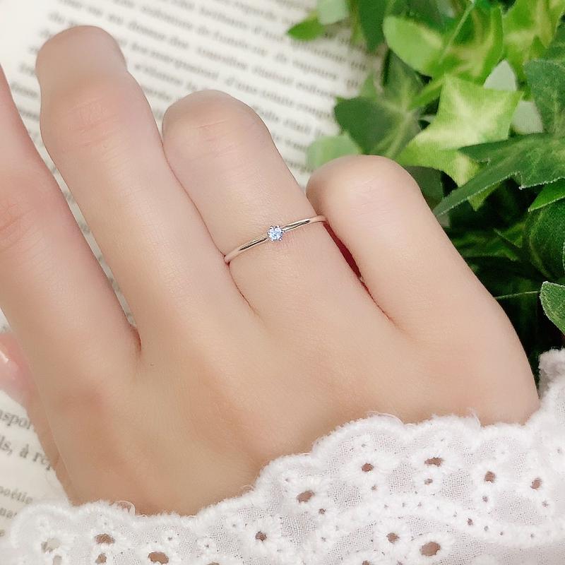 2mm石 タンザナイト 1粒石のシンプルリング *1.0mm幅 (silver925) | 激安定番から人気の限定 タンザナイト silver925 リング リング