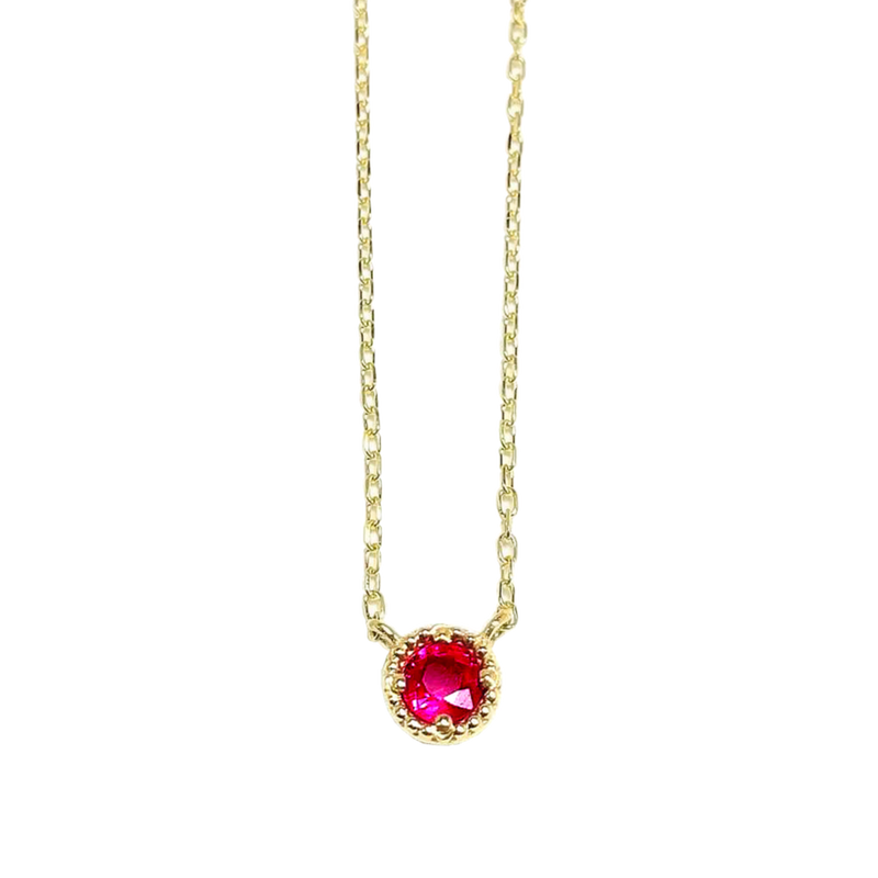 7月誕生石 K10yg ルビーペンダント 公式 ジュエリーマキ Online Store