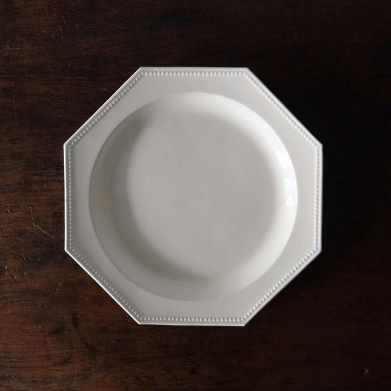 ◇希少◇初期モントロー刻印 ファイアンスフィーヌ 絵付け皿 19世紀