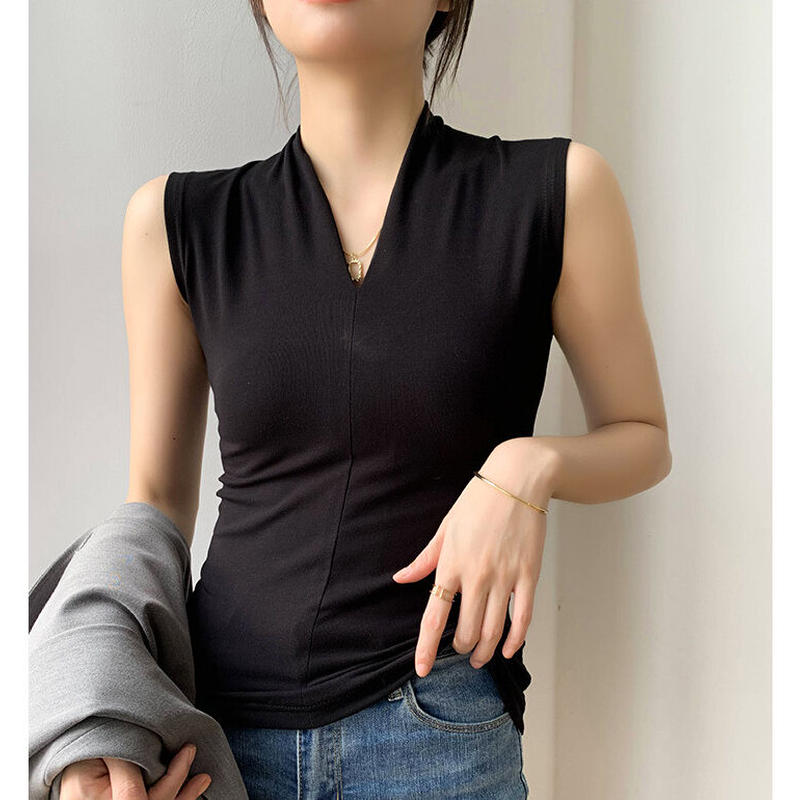 Vネックタンクトップ T33 Jourjoie