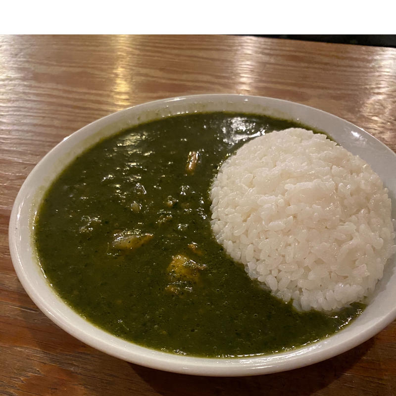 ほうれん草チキンカレー Justine Coffee ジャスティンコーヒー 青森市