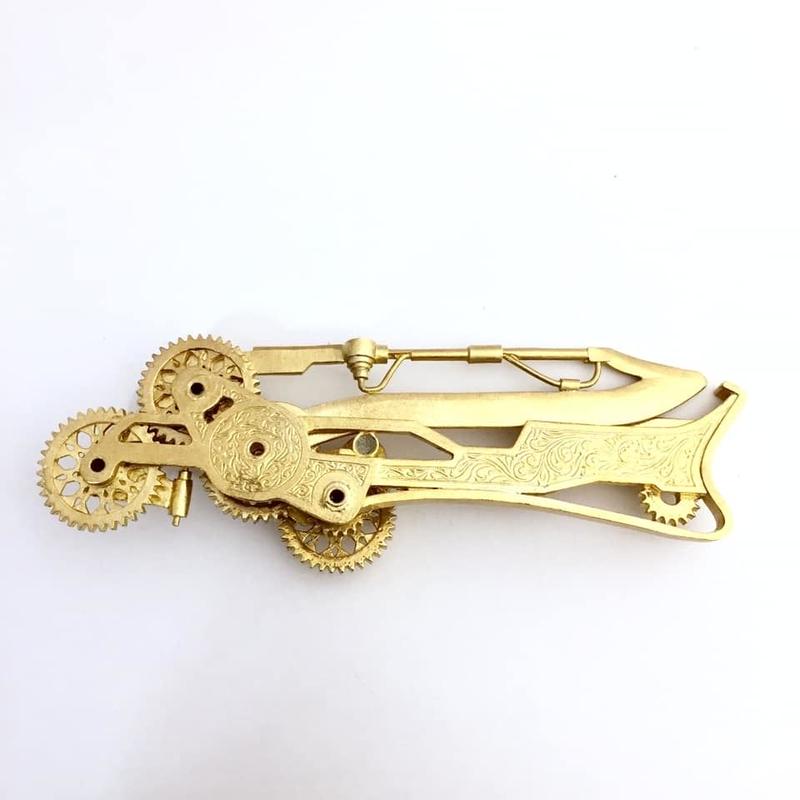レビュー高評価のおせち贈り物 GimmelGarden/ギメルガーデン 真鍮歯車ペーパーナイフ トナカイ脅し - 金属工芸