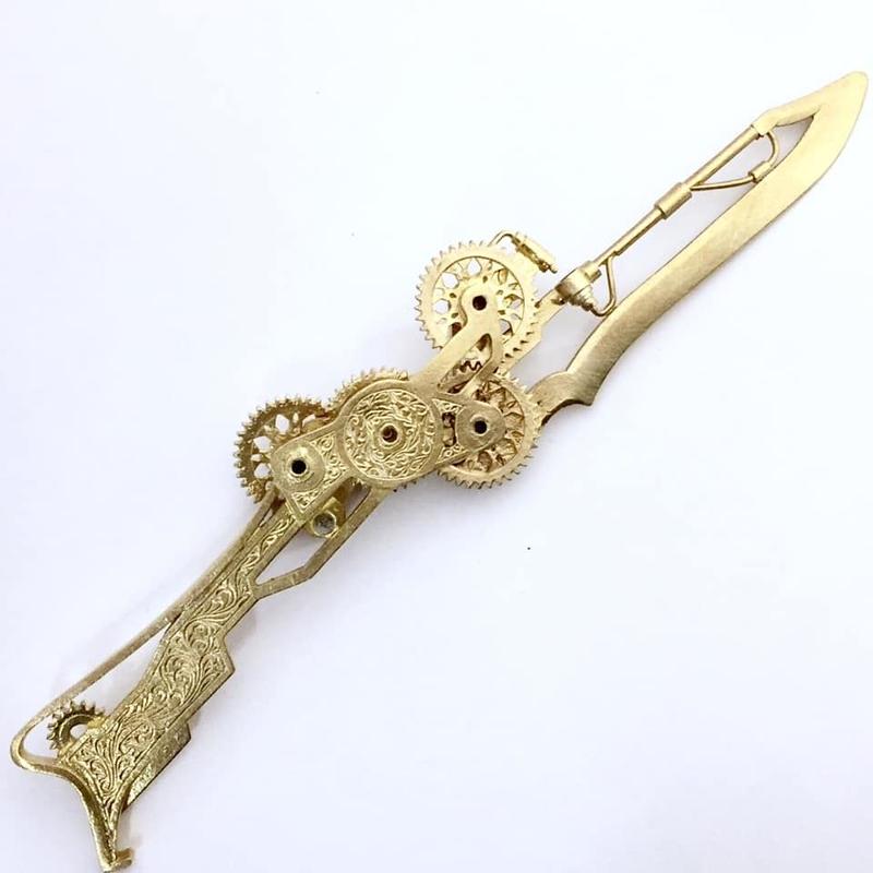レビュー高評価のおせち贈り物 GimmelGarden/ギメルガーデン 真鍮歯車ペーパーナイフ トナカイ脅し - 金属工芸