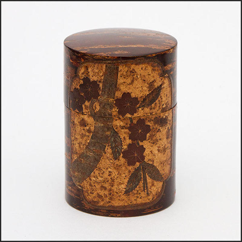 樺細工　棗　茶道具 伝統工芸士 福井正人/作 桜皮細工 樺細工 棗 共箱 茶道具