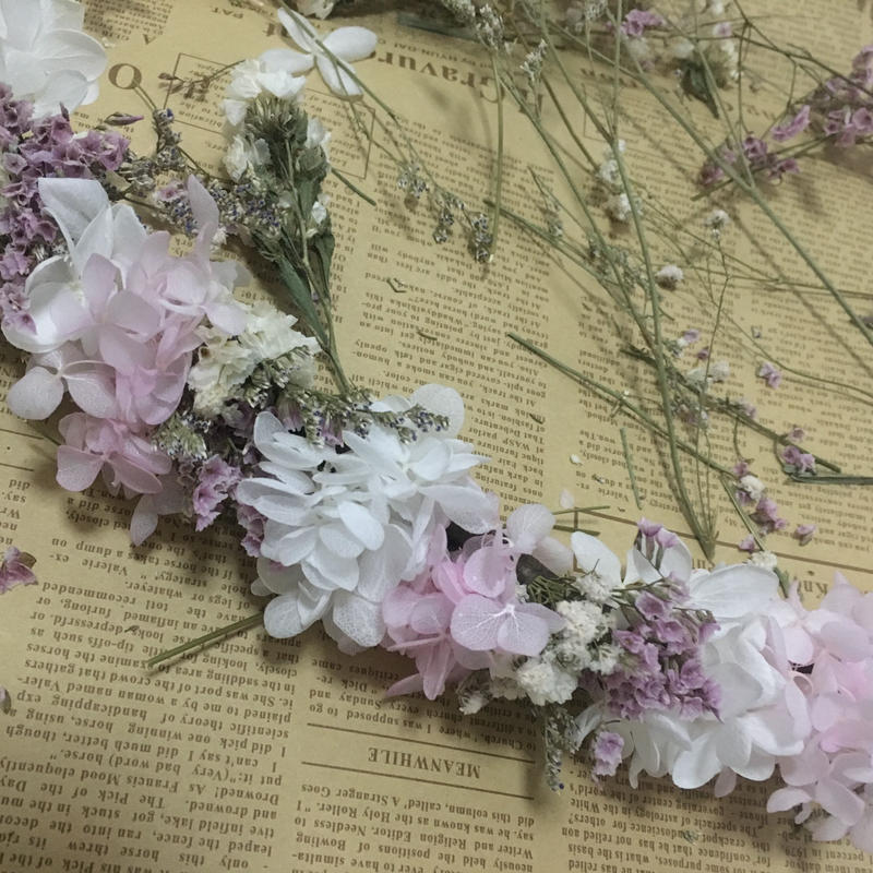 ベビー用花かんむり ドライフラワー 花冠 ハンドメイド ドライフラワー工房 華鳥風月