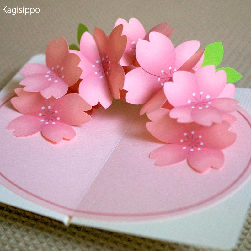 ダウンロード版の型紙 さくらの花 ポップアップカード Pdf Kagisippo ダウンロード版の型紙 さくらの花 ポップアップカード Pdf Kagisippo