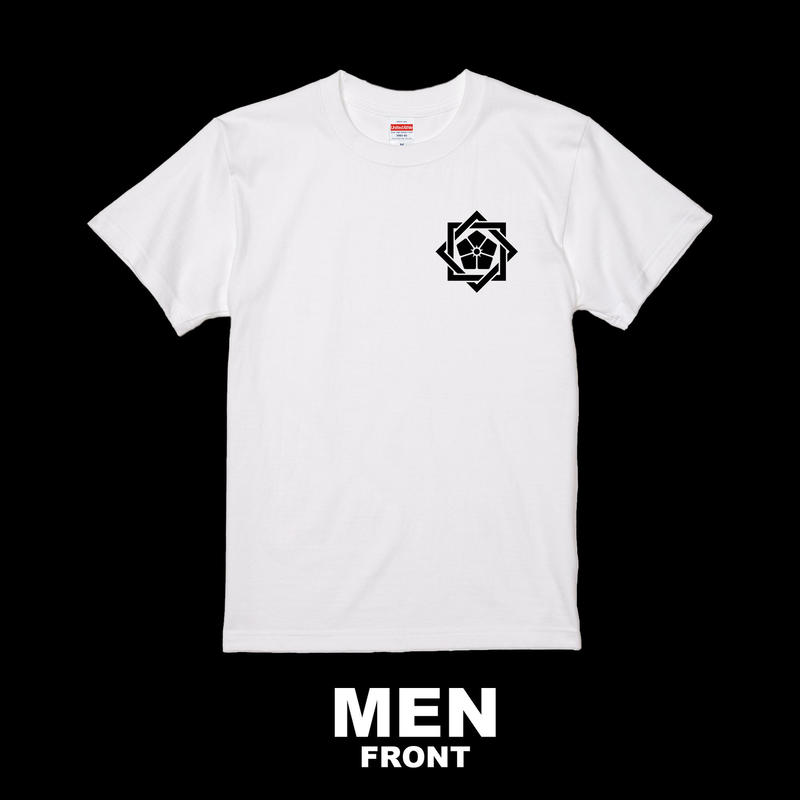 坂本龍馬 組あい角に桔梗 tシャツ メンズ ホワイト 家紋ショップ Riverland 坂本龍馬 組あい角に桔梗 tシャツ メンズ ホワイト 家紋ショップ Riverland