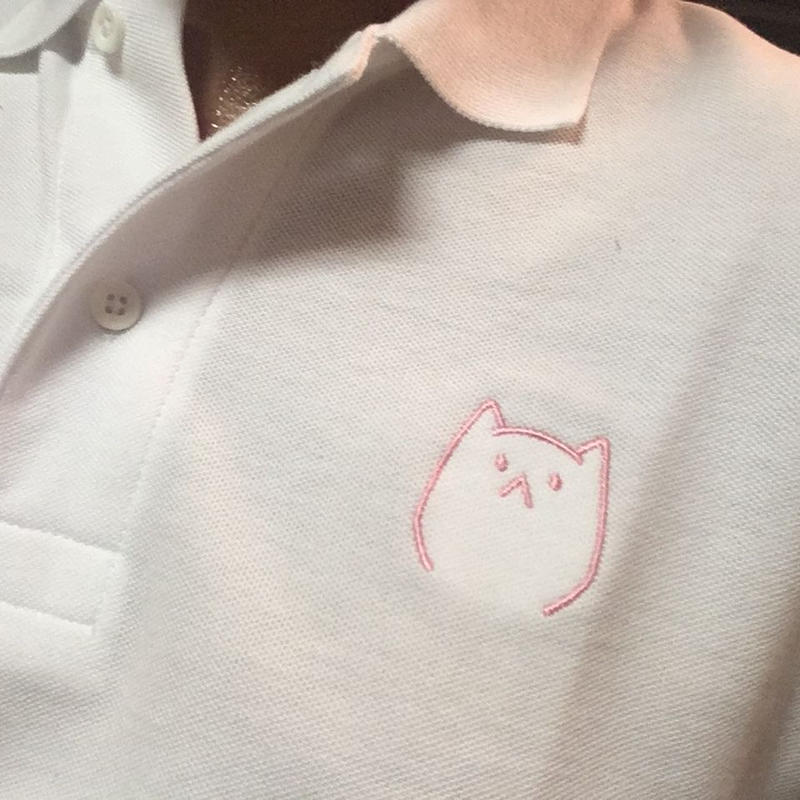 限定３枚 Llサイズ ヴェエ猫ポロシャツ 白 B級品 Kanaderax S Store